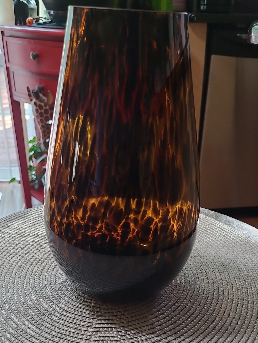 NEW Handblown Tortoiseshell Glass Vase